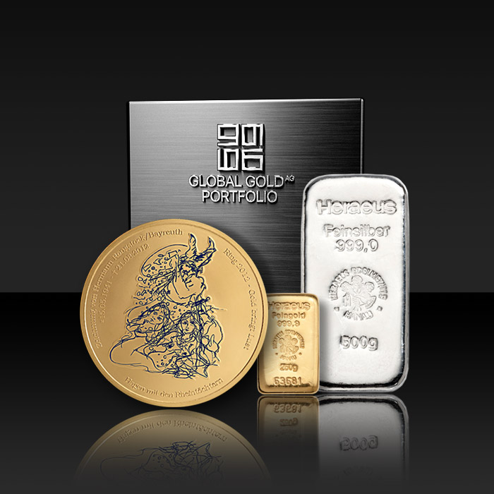 Silberbarren und Münze Global Gold AG